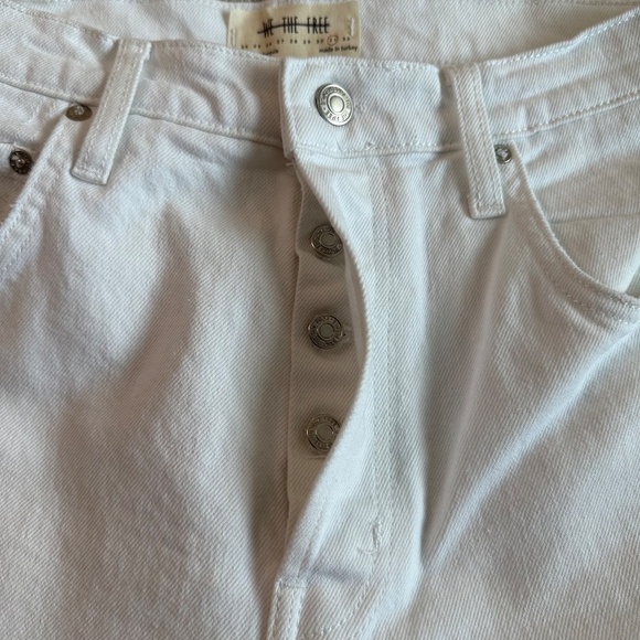 Free People We the Free 5 Button Fly Jeans High Rise Raw hems Distressed Size 31 - Picture 4 of 16
